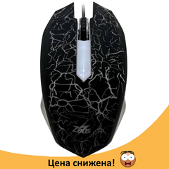 Ігрова комп'ютерна миша Zeus M-110 - провідна USB мишка з підсвічуванням Чорна Топ