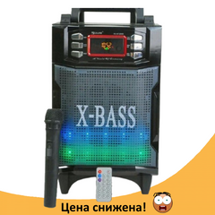 Колонка чемодан с микрофоном Golon RX-2900BT- портативная Bluetooth колонка комбик с радио и светомузыкой
