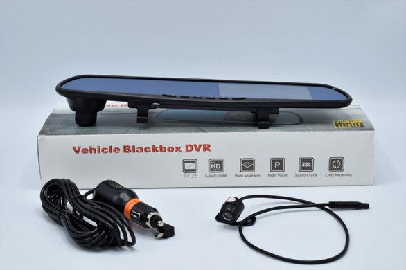 Автомобільний відеореєстратор DVR L9000 FullHD 1080p - відеореєстратор дзеркало з двома камерами Топ