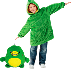 Мягкая игрушка толстовка 2 в 1 Huggle pets, Детский плед толстовка халат с капюшоном и рукавами, худи-игрушка