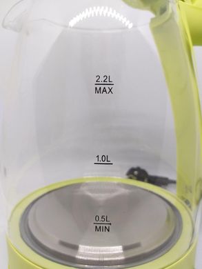 Электрочайник Domotec MS-8212 (2,2 л / 2200 Вт) - Чайник электрический с LED подсветкой Салатовый