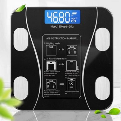 Электронные напольные весы Scale one A-8003, умные фитнес весы Bluetooth до 180 кг с приложением, смарт весы