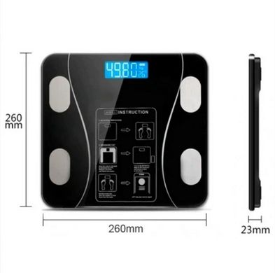 Електронні підлогові ваги Scale one A-8003, розумні фітнес ваги Bluetooth до 180 кг із застосунком, смарт ваги