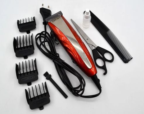 Машинка для стрижки Gemei GM-1011 - професійна машинка для стрижки волосся провідна + 4 насадки! Топ