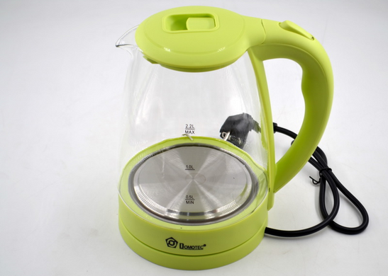 Электрочайник Domotec MS-8212 (2,2 л / 2200 Вт) - Чайник электрический с LED подсветкой Салатовый