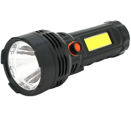 Ліхтар ручний PANTHER PT-8915 3W з бічною лампою, потужний світлодіодний ліхтарик з акумулятором, заряджання від USB