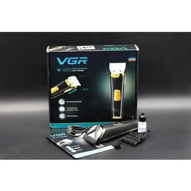 Машинка для стрижки волос VGR V-022, беспроводная аккумуляторная машинка для стрижки, триммер, 4 насадки