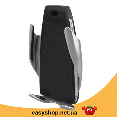 Тримач для телефону Holder S5 Wireless charger - сенсорний автомобільний тримач c бездротовою зарядкою