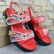 Босоножки сандалии женские MaiNeLin, спортивные босоножки красного цвета на черной подошве 37