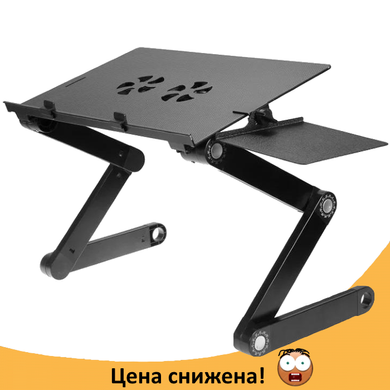 Столик для ноутбука Laptop Table T8 - складной столик подставка для ноутбука с охлаждением (2 кулера)