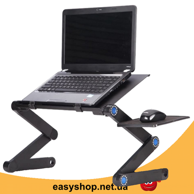 Столик для ноутбука Laptop Table T8 - складной столик подставка для ноутбука с охлаждением (2 кулера)
