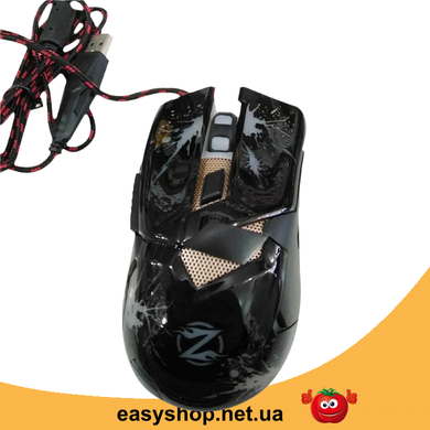 Игровая мышка Zornwee Z42 Черная, проводная компьютерная мышь с LED с подсветкой 2400 dpi, мышка для ПК