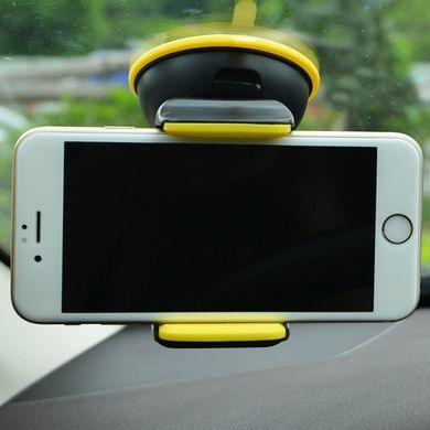Тримач для телефону в машину Hoco CA5 - тримач для авто на торпеду з присоском Чорно-жовтий Топ