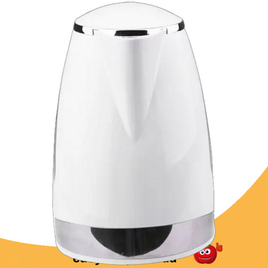 Електрочайник DSP KK1110, пластиковий електричний чайник, дисковий електрочайник 1,7 літра 2200 Вт Білий