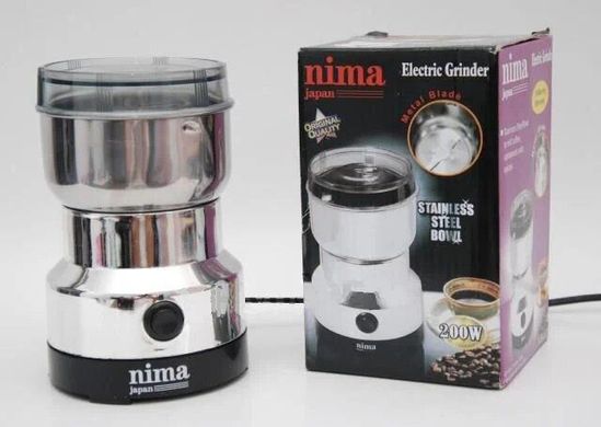 Кавомолка Nima NM-8300 - потужна електроімпульсна кавомолка з нержавіючої сталі Топ