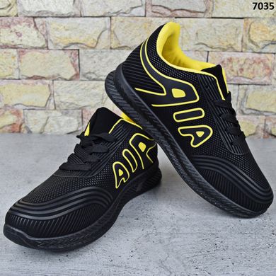 Кроссовки подростковые для мальчика Paliament Черные с желтым 36