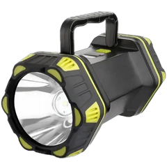 Фонарь прожектор ручной НС-262 с павербанком емкостью 4800 мАч, мощный аккумуляторный фонарь с боковой лампой