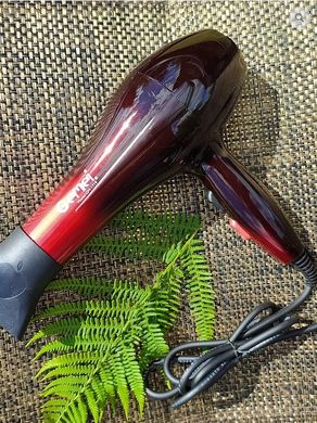 Фен для волосся Gemei GM-1719 1800 Вт - Професійний фен для укладання та сушіння волосся (Червоний) Топ