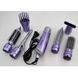 Профессиональный фен для волос Shinon SH-9822 7в1 900W - Многофункциональный фен-щетка с насадками Фиолетовый