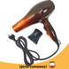 Фен для волос Gemei GM-1719 1800 Вт - Профессиональный фен для укладки и сушки волос (Оранжевый)