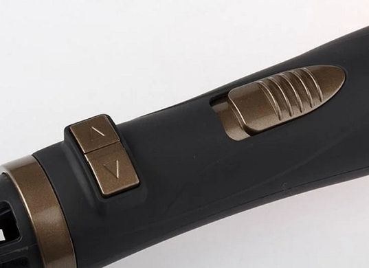 Фен-щётка для укладки волос Gemei GM-4827, вращающийся воздушный стайлер расческа фен браш с двумя насадками