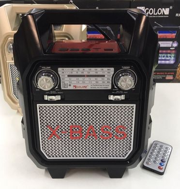 Радіоприймач GOLON RX-688 BT з пультом (15Вт) Червоний - Великий портативний радіоприймач - колонка Топ