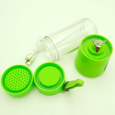 Блендер Smart Juice Cup Fruits USB 4 ножа - Фитнес-блендер портативный для смузи и коктейлей Зеленый
