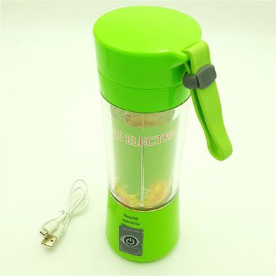 Блендер Smart Juice Cup Fruits USB 4 ножа - Фітнес-блендер портативний для смузі і коктейлів Зелений Топ