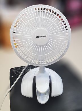 Вентилятор настільний DOMOTEC MS-1623 - Якісний вентилятор з прищіпкою, 2 режими Топ