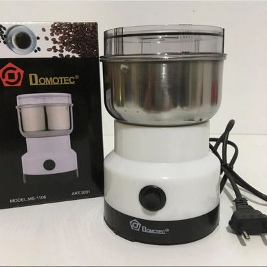 Кофемолка Domotec MS-1106 - мощная электроимпульсная кофемолка измельчитель из нержавеющей стали 150W