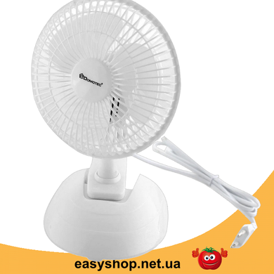Вентилятор настільний DOMOTEC MS-1623 - Якісний вентилятор з прищіпкою, 2 режими Топ