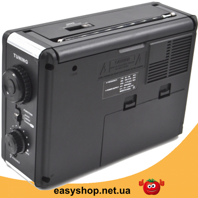 Радиоприемник GOLON RX-99 UAR, Большой портативный радиоприёмник - колонка MP3 с USB и аккумулятором