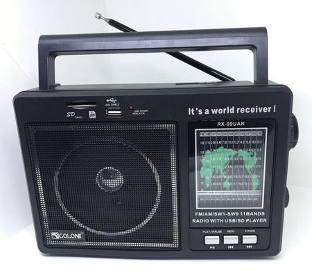 Радіоприймач GOLON RX-99 UAR, Великий портативний радіоприймач - колонка MP3 з USB і акумулятором