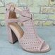 Босоножки женские на высоком каблуке STILLI, Розовые босоножки с открытым носком 40