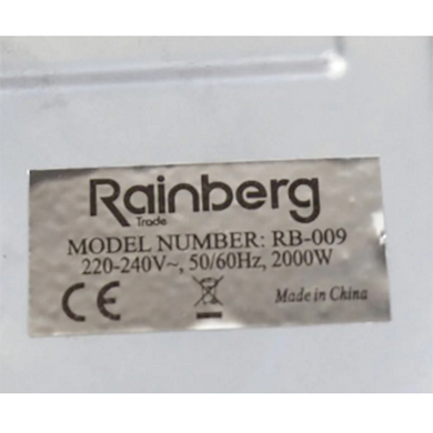 Електропліта Rainberg RB-009, Електрична одноконфоркова плита з неіржавкої сталі, настільна плита 2000W