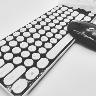 Бездротова клавіатура з мишкою UKC HK3960 - Безпровідний комплект клавіатура і миша для ПК та ноутбука, Черный