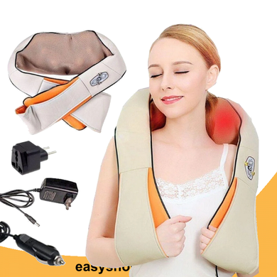 Массажер роликовый Massager of Neck Kneading с подогревом - электрический массажер для спины, шеи, плеч