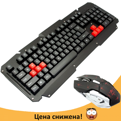Беспроводная игровая клавиатура с мышкой UKC HK-6700 - Беспроводный игровой комплект клавиатура и мышь для ПК