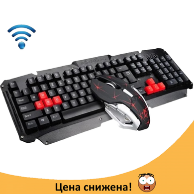 Беспроводная игровая клавиатура с мышкой UKC HK-6700 - Беспроводный игровой комплект клавиатура и мышь для ПК