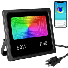 Уличный прожектор SMART LED ПРОЖЕКТОР 15W IP66 RGB bluetooth для наружного освещения с приложением, 20 режимов