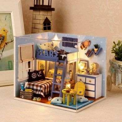 Будиночок "Sky Stars" - Конструктор для дітей з дерева, ляльковий будиночок, модель будиночка ручної збірки, 3D пазл