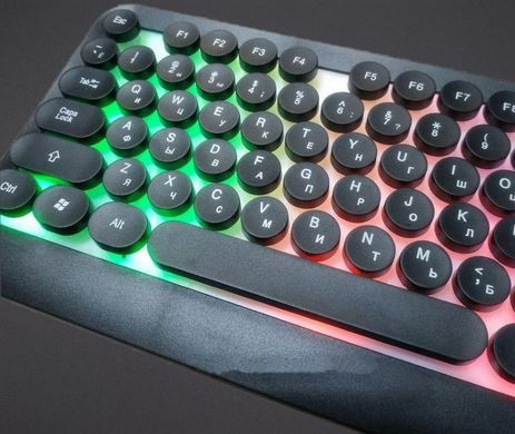 Ігрова клавіатура і миша з підсвічуванням UKC HK3970, комплект дротова клавіатура і миша для ПК та ноутбука, Черный
