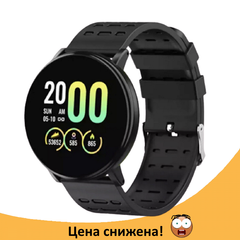 Фитнес-браслет Smart Band 119 Plus - Смарт часы, фитнес браслет, фитнес часы Черные