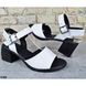 Босоножки женские кожанные Sali Украина, Белые сандалии из натуральной кожи на невысоком каблуке 38