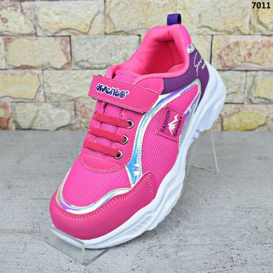 Кросівки підліткові для дівчинки Sharif Туреччина, Рожеві кросівки на білій підошві 33