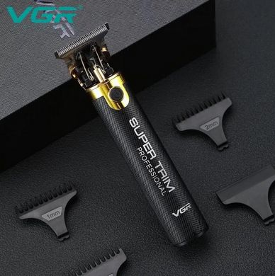 Машинка для стриження волосся VGR V-082, Професійна окантувальна бездротова машинка, тример, бритва