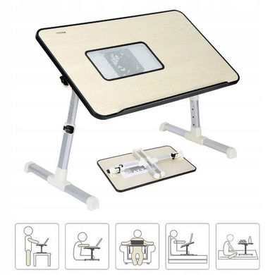 Столик для ноутбука Laptop Table A8 - складаний столик підставка для ноутбука з охолодженням Топ