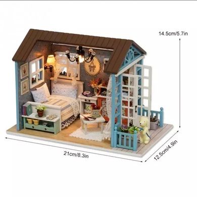 Домик "Марсель" - Конструктор для детей из дерева, кукольный домик, модель домика ручной сборки